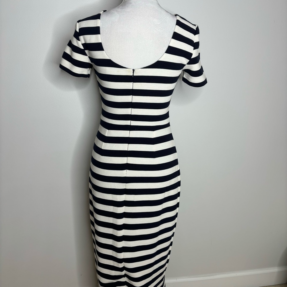 Boden black and white striped shift dress size 4L - Picture 5 of 8